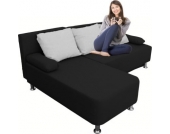 VCM Ecksofa ´´Magota Schwarz´´ / Couch mit Schlaffunktion