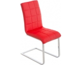 gut gepolsterter Freischwinger-Stuhl EMILY, Gestell in Chromoptik, Sitzhöhe 50 cm (aus bis zu 7 Farben wählen)